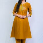 MUSTARD KURTA SET