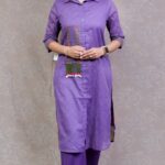 PURPLE/GREEN/PINK KURTA SET