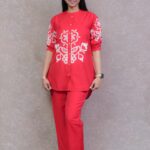 RED THREAD WORK CO-ORD SET