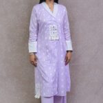 LAVENDER-GREY-PISTA KURTA SET