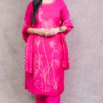HOT PINK FRENCH KNOT FULL SUIT