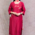 RED HANDWORK FULL SUIT