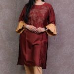 BROWN BEIGE KURTA SET