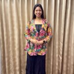 MULTI COLOUR JACKET WITH PLAZZO & CROP TOP