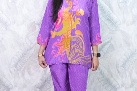 Purple Printed Co-Ord Set