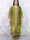 Olive Green Printed Kurta Palazzo Set