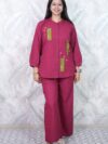 Wine Cotton Co-Ord Set