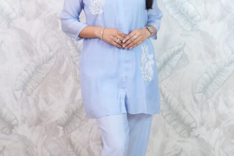 Light Blue Floral Co-Ord Set