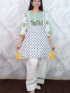 Blue Polka Dot Floral Co-Ord Set