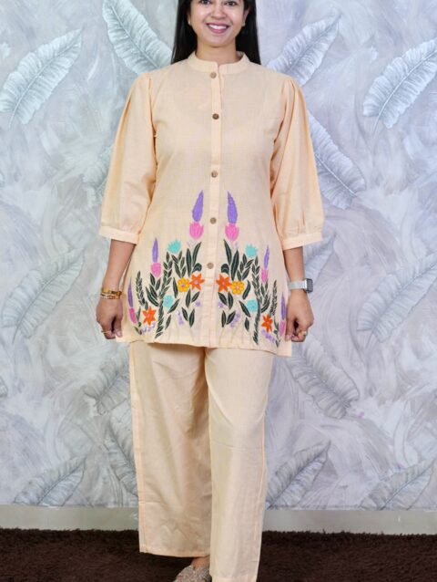 Floral Embroidered Co-ord Set