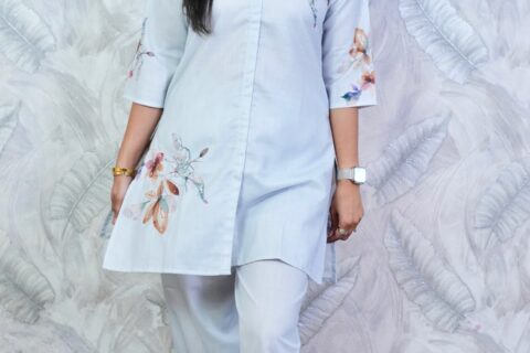 White Floral Printed Co-ord Set