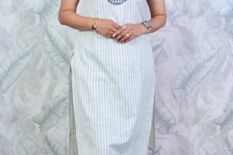 Striped Cotton Kurta Set
