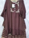 Brown Embellished Kurta Set
