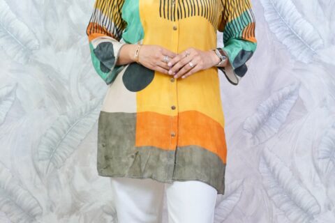Abstract Printed Women Shirt