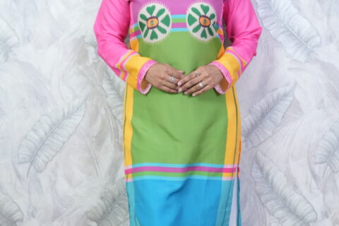 Printed Co-Ord Set | Pink Green |