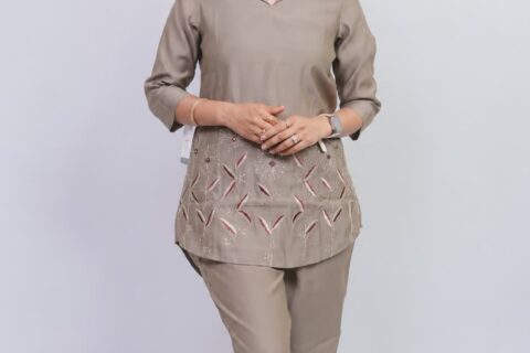 Milange Grey Embroidered Co-Ord Set