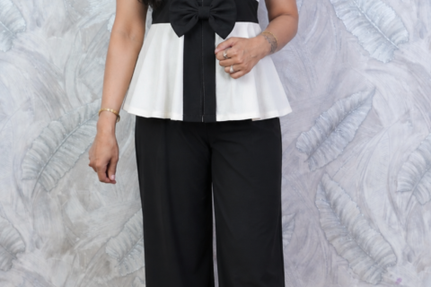 Black & White Bow Top