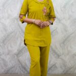 GREEN CO-ORD SET WITH FLAP COLLAR