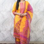 MANGO SLUB COTTON PRINTED FULL SUIT