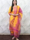 MANGO SLUB COTTON PRINTED FULL SUIT