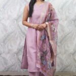 Lavender Pink Sleeveless Full Suit