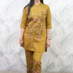 Mehendi Green Embroidered Co-ord Set