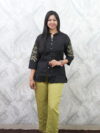 OLIVE PANT WITH BLACK SHIRT