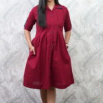 MAROON COTTON FROCK