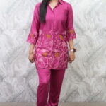 MARGENTA CO-ORD SET WITH THREAD WORK