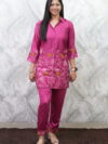 MARGENTA CO-ORD SET WITH THREAD WORK