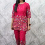 HOT PINK CO-ORD SET FLORAL PRINT WITH DORI