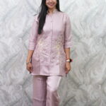 DUSTY SHIMMER PINK ETHNIC CO-ORD SET