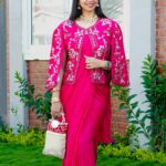 HOT PINK DRAPE WITH JACKET